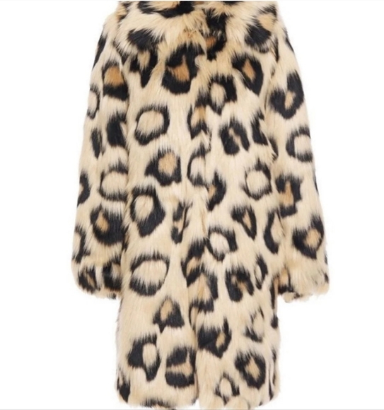 Michael Kors Mega Cat Faux Fur Jacket Coat sz XS - Picture 7 of 12